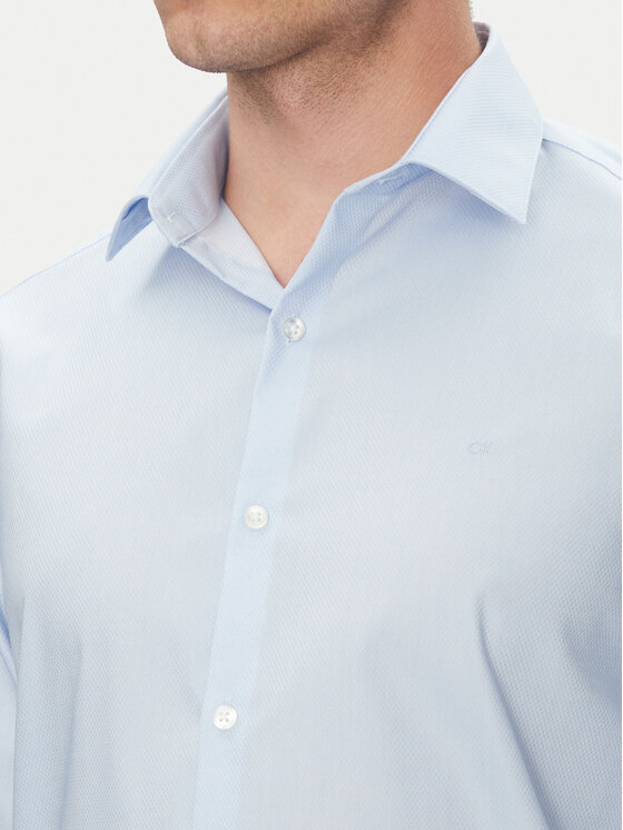 Calvin Klein Calvin Klein Koszula LV019EU017 Błękitny Slim Fit