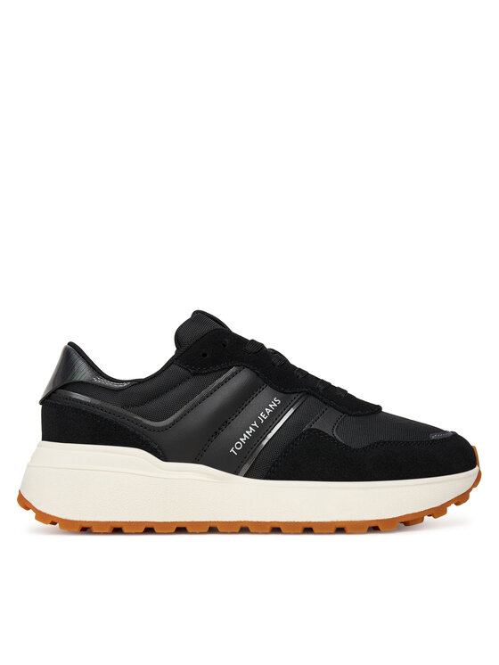Tommy Jeans Tommy Jeans Laisvalaikio batai Tjw Cleated Runner EN0EN02861 Juoda
