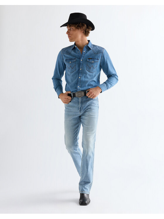 Wrangler Wrangler Koszula WESTERN SHIRT Niebieski Regular Fit