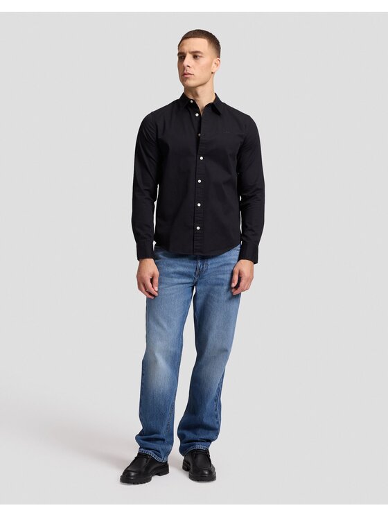 Lee Lee Koszula LS CLEAN SHIRT Czarny Regular Fit