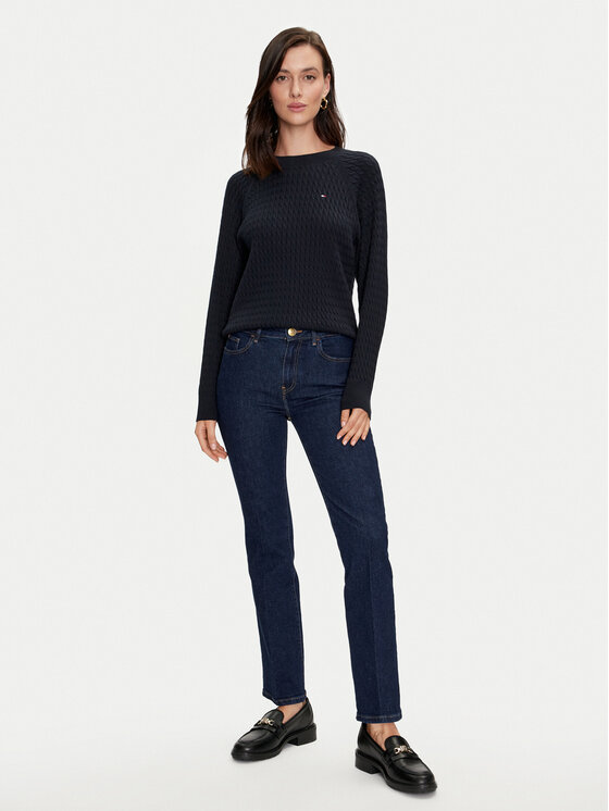 Tommy Hilfiger Tommy Hilfiger Sweater WW0WW41142 Sötétkék Regular Fit