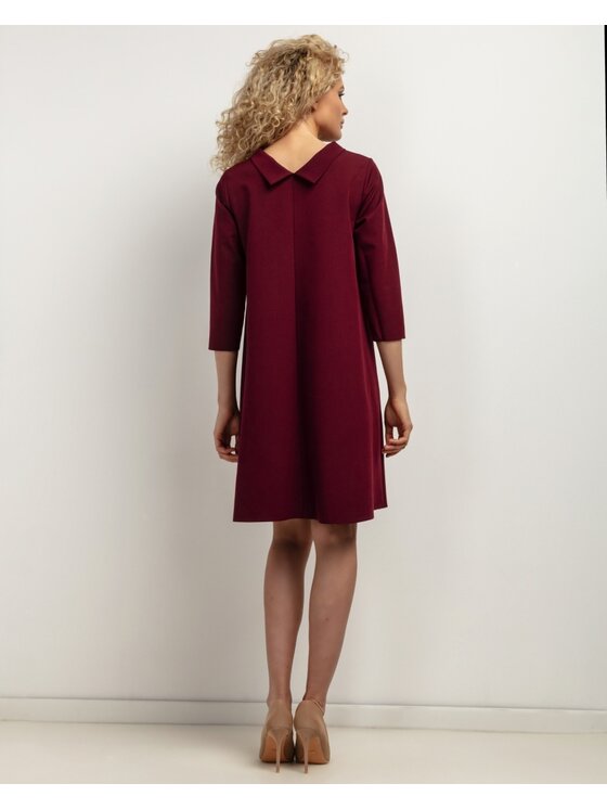 Tessita Tessita Koktejlové šaty SUKIENKA_T442 _11_M Bordó Loose Fit