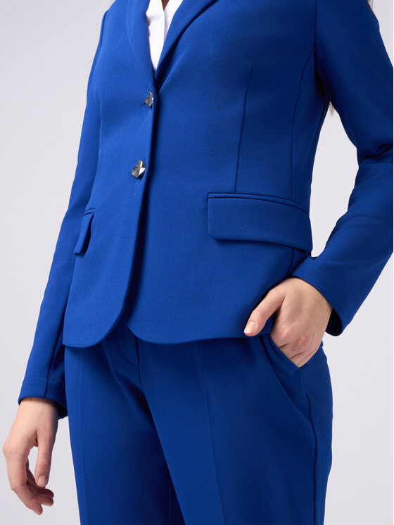 Oltre Oltre Marynarka Q756R004512N024 Turkusowy Regular Fit