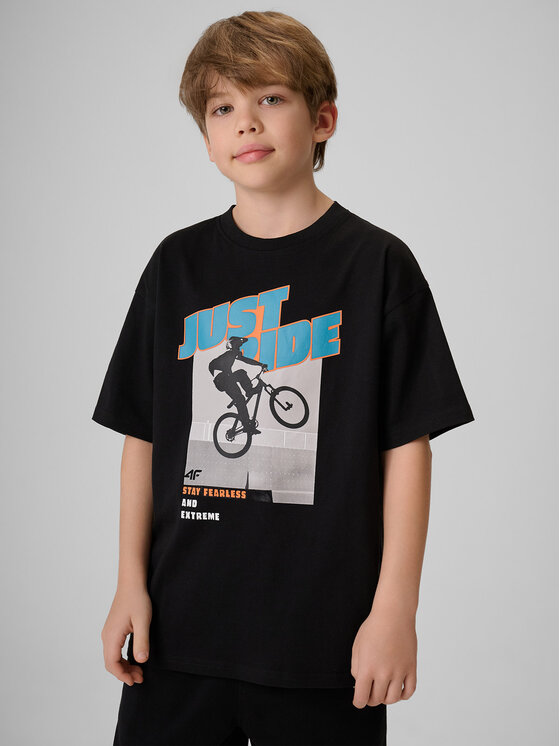 4F 4F T-Shirt SKATE & RIDE Czarny Loose Fit