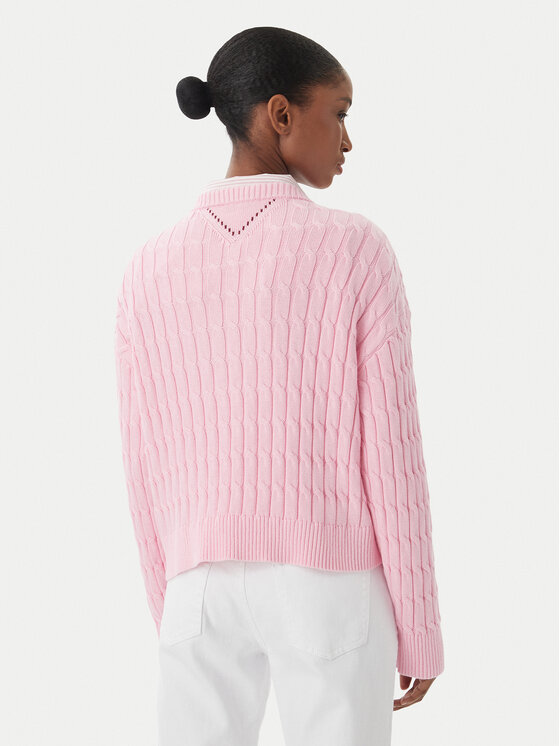 Tommy Hilfiger Tommy Hilfiger Megztinis WW0WW48433 Šviesiai rožinė Regular Fit