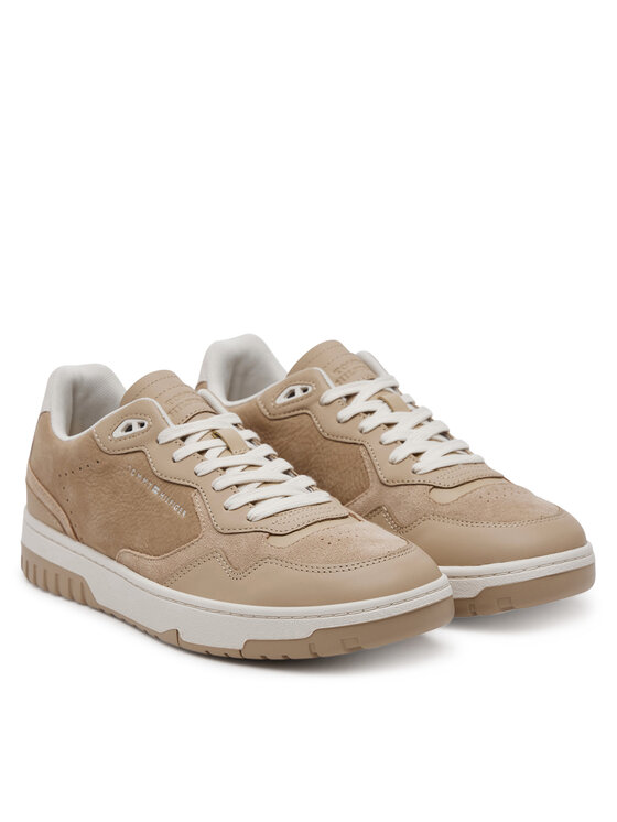 Tommy Hilfiger Tommy Hilfiger Sneakersy Th Basket Better Premium Mix FM0FM05417 Beżowy