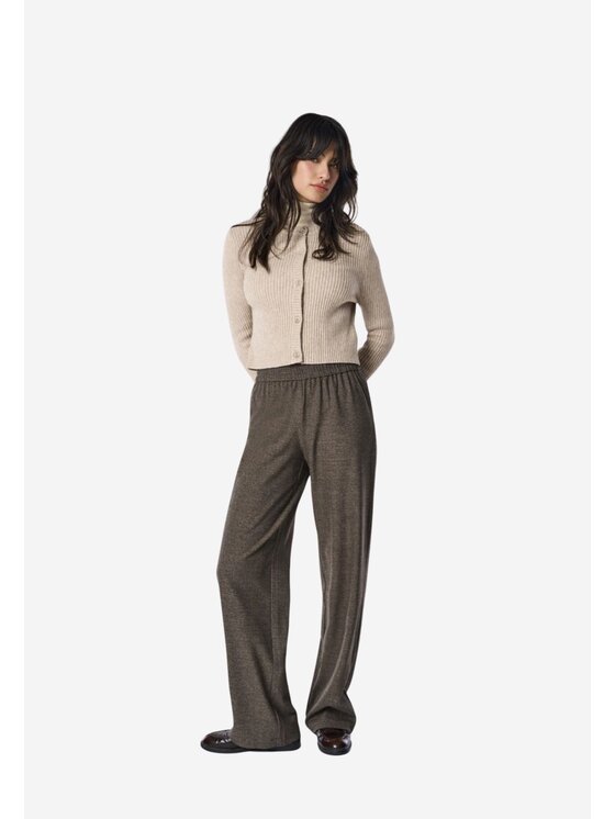 ONLY ONLY Pantaloni Onldell wide pull pant Marrone Regular Fit