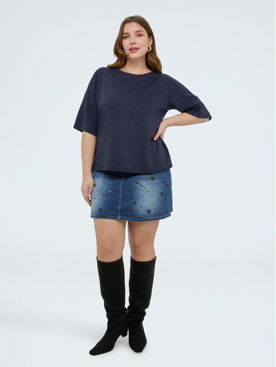 Fiorella Rubino Fiorella Rubino Bluza G860L009009N034 Niebieski Regular Fit