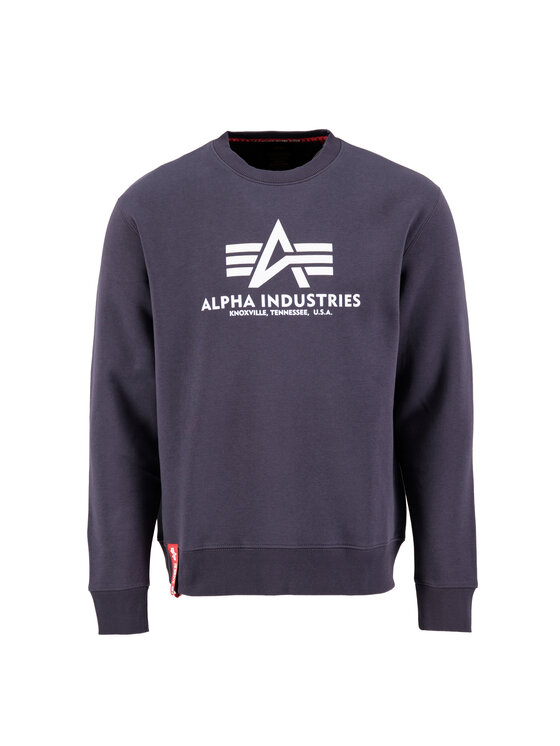 Alpha Industries Alpha Industries Bluza Basic Big Logo Sweatshirt Szary Regular Fit