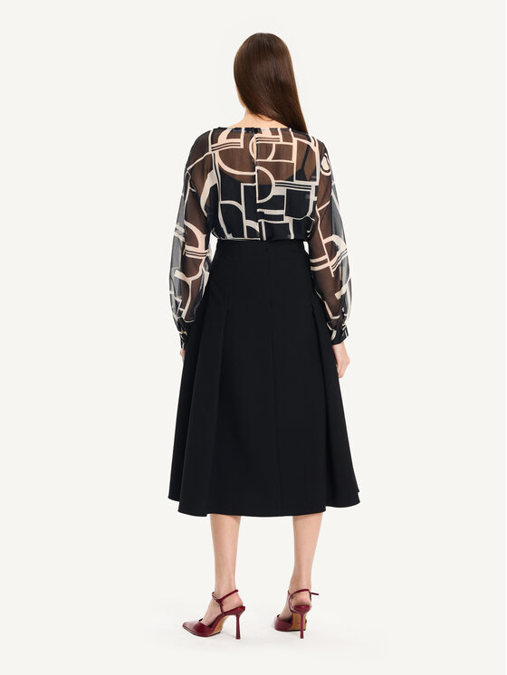 KMX KMX Spódnica midi 115890007 Czarny Flare Fit