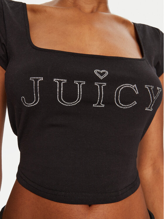 Juicy Couture Juicy Couture Блузка Regal JCBCT224831 Чорний Slim Fit