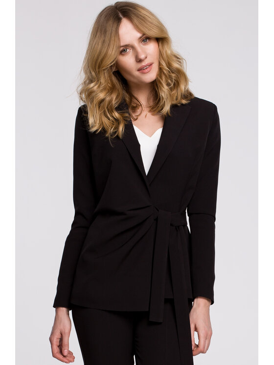 Makover Makover Marynarka K056 Czarny Regular Fit