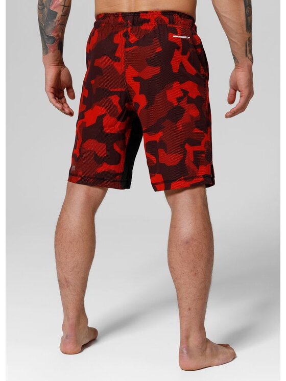 PITBULL PITBULL Szorty Spodenki Czerwony Regular Fit