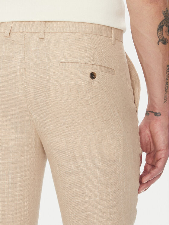 Lindbergh Lindbergh Garnitur 30-606060 Beżowy Slim Fit