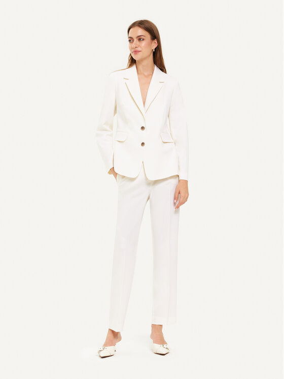 KMX Studio KMX Studio Spodnie materiałowe 807960025 Écru Straight Fit