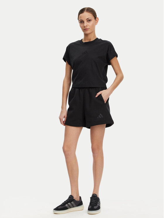 adidas adidas Sportovní kraťasy ALL SZN Fleece JI6529 Černá Loose Fit