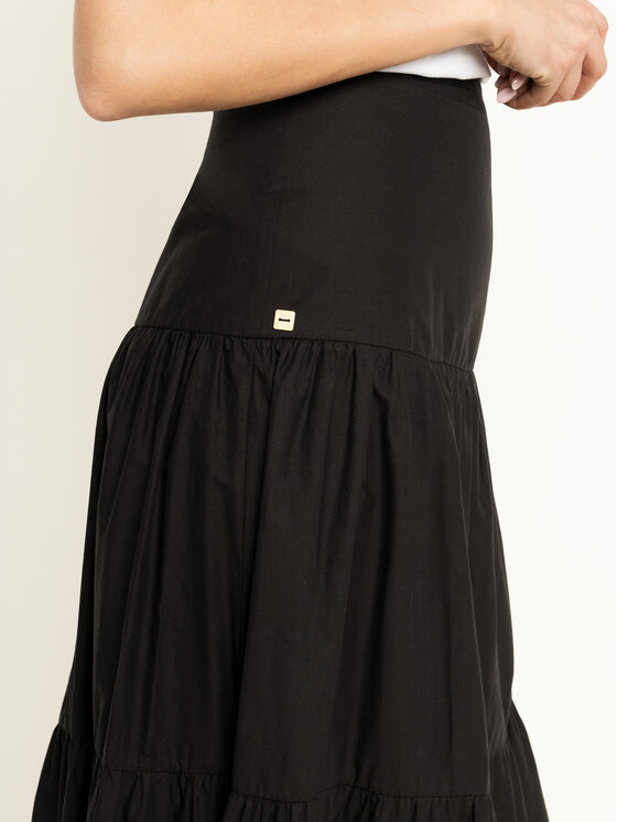 Manila Grace Trapecijos formos sijonas Gonna Lunga N139CU Juoda Regular Fit  • Modivo.lt