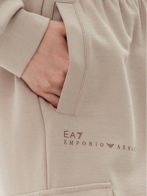EA7 Emporio Armani EA7 Emporio Armani Spodnji del trenirke 7W000282 AF12501 U6155 Bež Loose Fit
