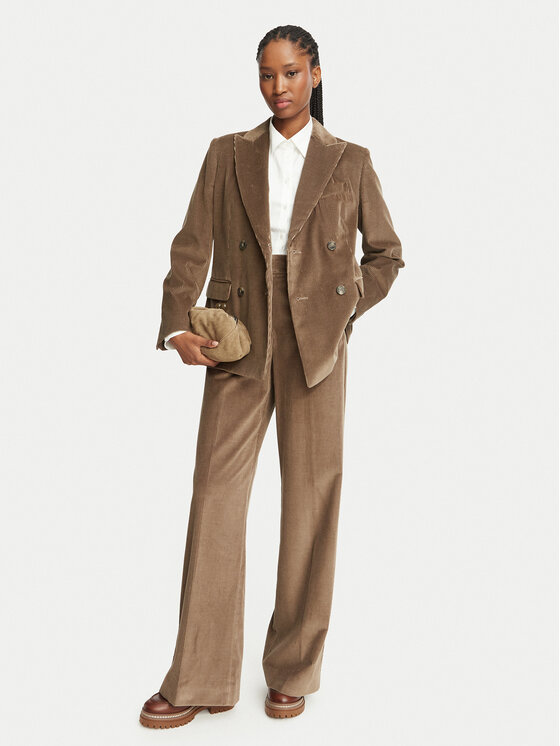 Weekend Max Mara Weekend Max Mara Штани з тканини Tania 2625136012 Світло-коричневий Regular Fit
