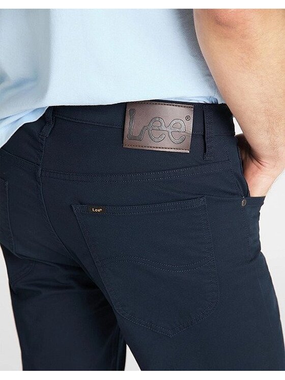 Lee Lee Spodnie materiałowe DAREN ZIP FLY Niebieski Straight Fit