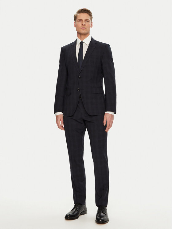 BOSS Oblek 50538032 Tmavomodrá Slim Fit