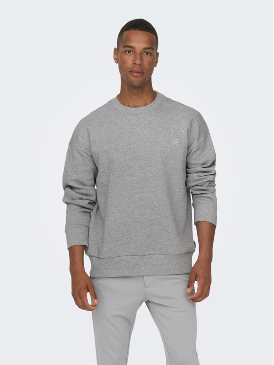 Only & Sons Mikina 22026662 Sivá Relaxed Fit