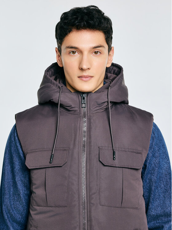 BIG STAR BIG STAR Kamizelka YVES Szary Basic Fit