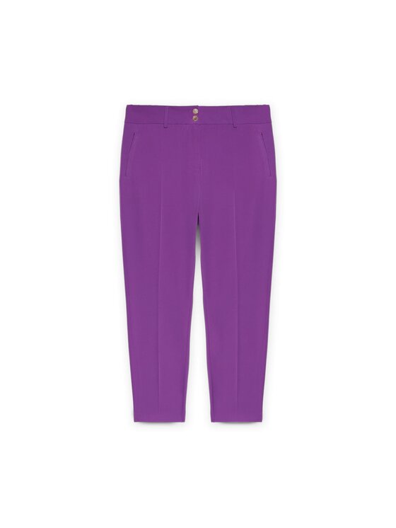 Fiorella Rubino Fiorella Rubino Spodnie materiałowe P108T004761N029 Fioletowy Regular Fit