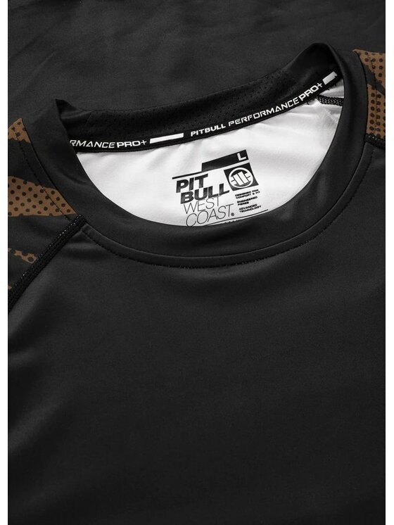 PITBULL PITBULL Koszulka techniczna Longsleeve Rashguard Performance Pro plus Belt M Brązowy Regular Fit