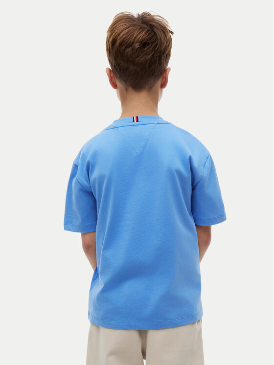 Tommy Hilfiger Tommy Hilfiger T-Shirt Graffiti KB0KB10546 Ανοιχτό μπλε Relaxed Fit