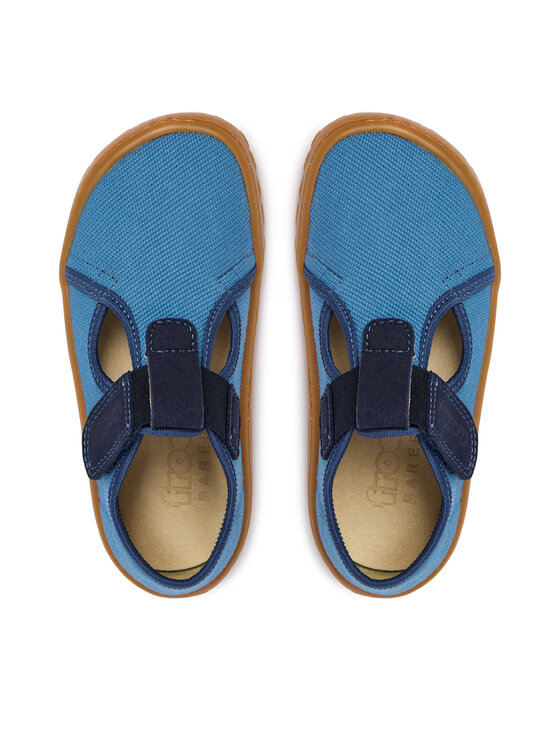 Froddo Froddo Papuče Barefoot Canvas T-Bar G1700439-1 S Plava