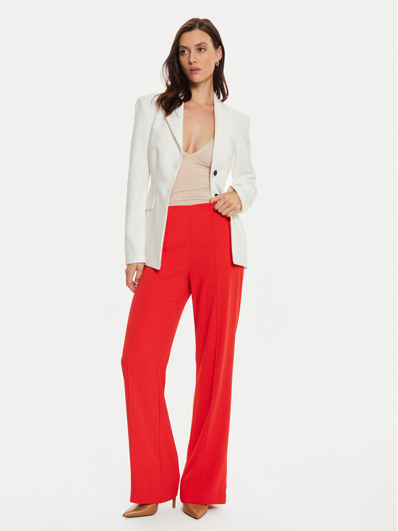 Morgan Morgan Pantaloni di tessuto 241-PBARY Arancione Straight Fit