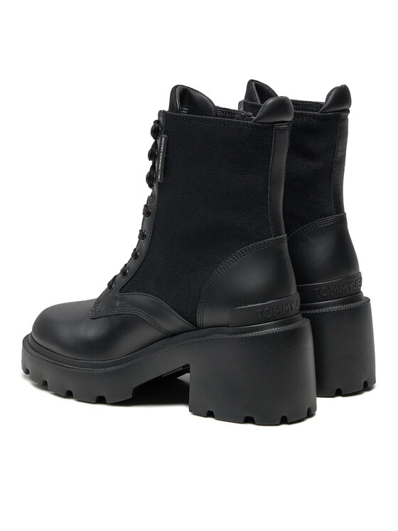 Tommy Jeans Tommy Jeans Saapad Tjw Mid Heel Boot Mix Media EN0EN02556 Must