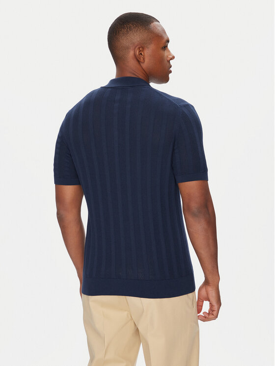 Baldessarini Baldessarini Поло B4 50024.5232 Cиній Slim Fit