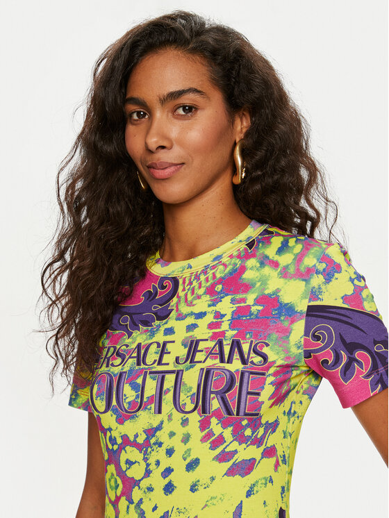 Versace Jeans Couture Versace Jeans Couture Sukienka codzienna 76HAO9P9 Żółty Regular Fit