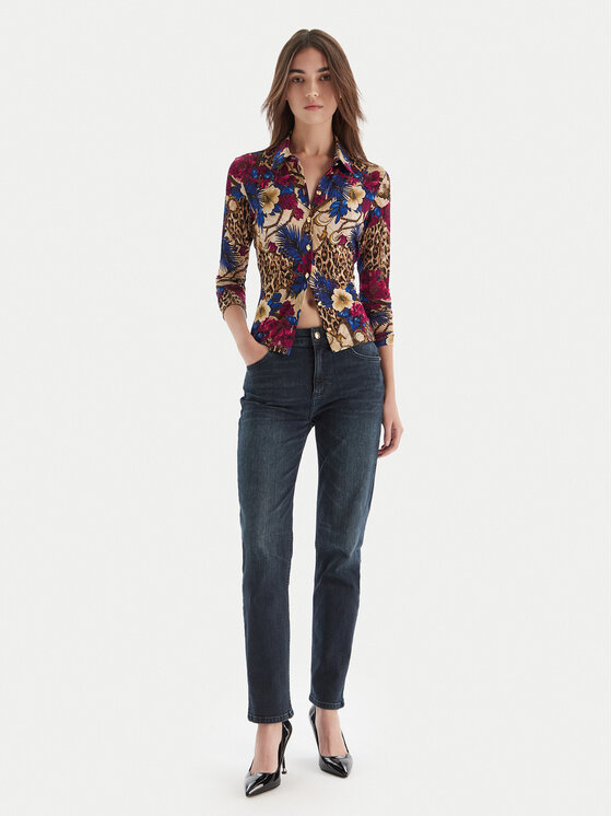 Just Cavalli Just Cavalli Džínsy 79PAB5L1 CDWAD Tmavomodrá Slim Fit