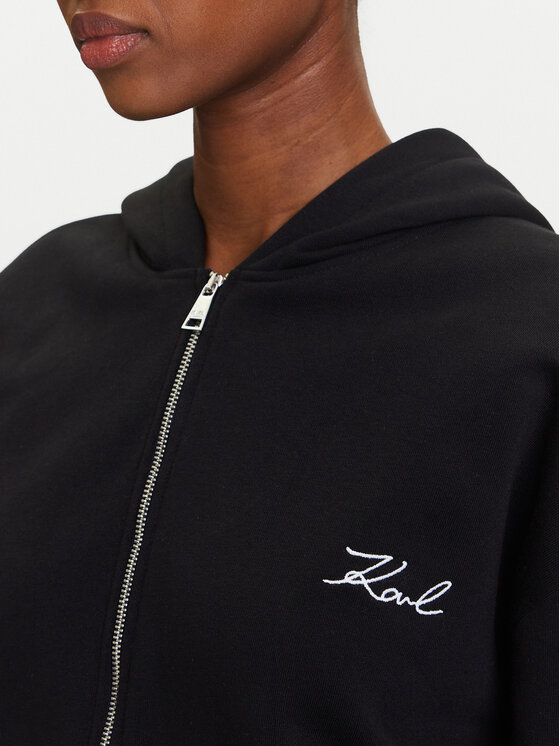 KARL LAGERFELD KARL LAGERFELD Μπλούζα A3W20067 Μαύρο Regular Fit