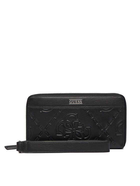 Guess Guess Голям мъжки портфейл SMBOMG LEA77 Черен