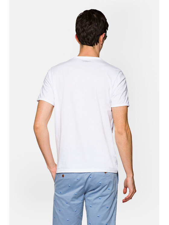 Lancerto Lancerto T-Shirt Reggie TS073221000017 Biały Regular Fit