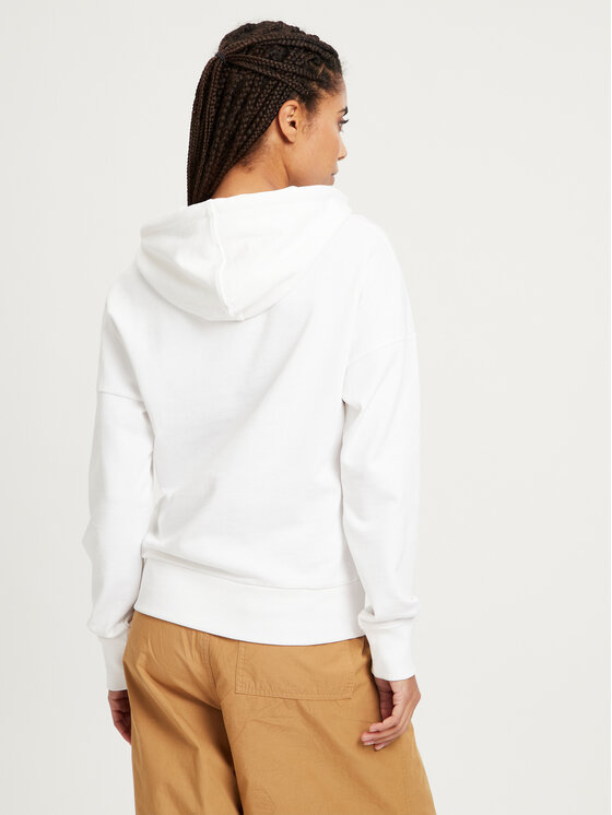 Cross Jeans Cross Jeans Bluza 65415-252 Biały Hoodie Fit