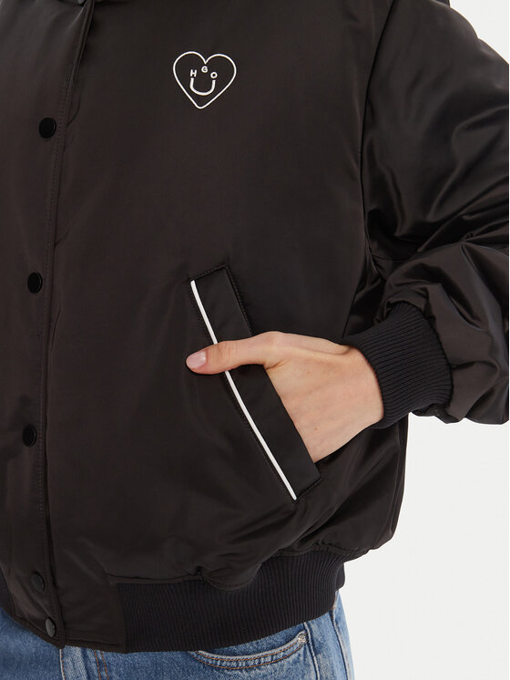 HUGO HUGO Kurtka bomber Felinah 50541214 Czarny Regular Fit