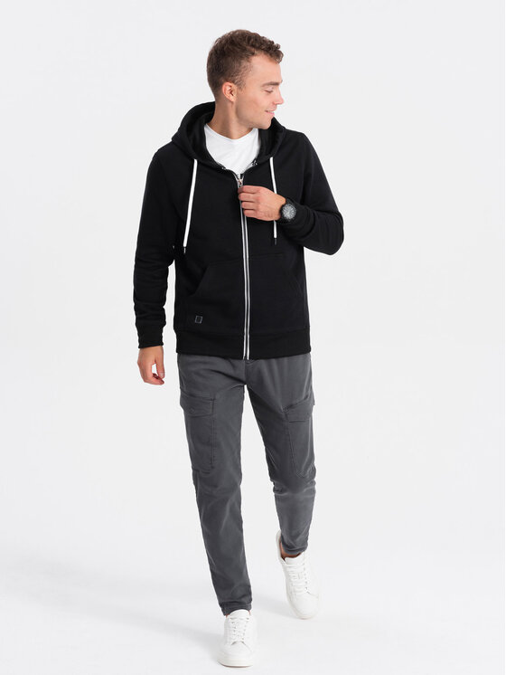 Ombre Ombre Mikina OM-SSBZ-0118 Černá Regular Fit