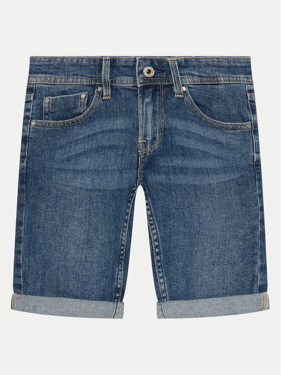 Pepe Jeans Pepe Jeans Džínové šortky Slim Short Jr PB800791MR5 Modrá Slim Fit