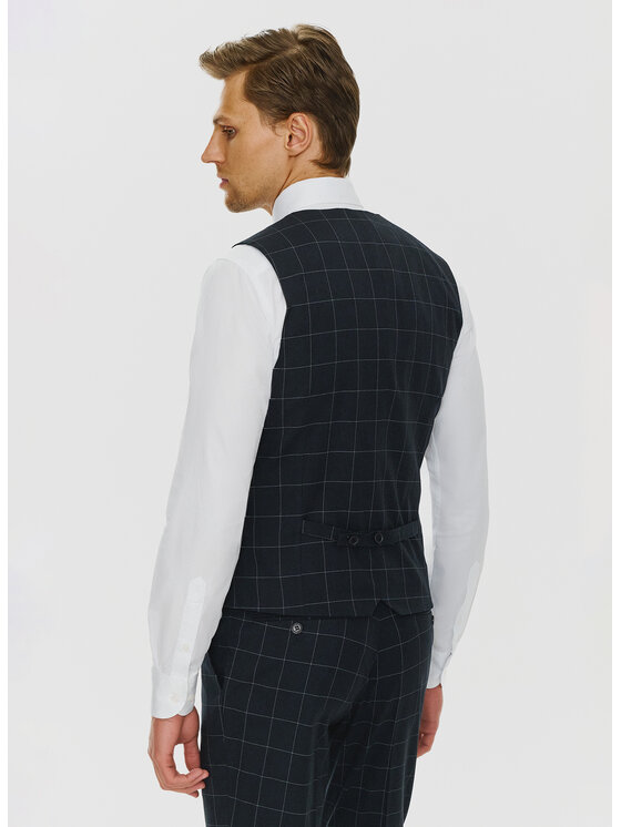 Pako Lorente Pako Lorente Kamizelka P24SF-8G-001 Granatowy Slim Fit