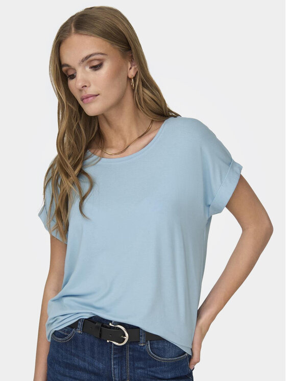 ONLY ONLY Tricou Moster 15106662 Albastru celest Regular Fit