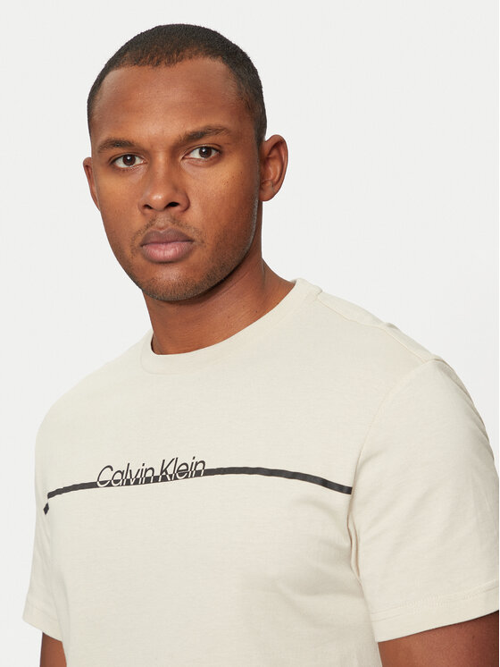 Calvin Klein Calvin Klein T-särk K10K113802 Beež Regular Fit