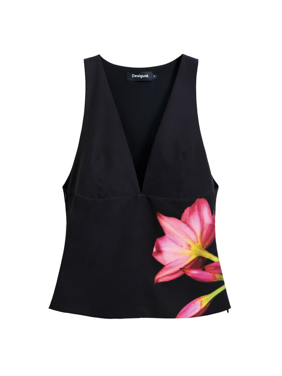 Desigual Desigual Μπλουζάκι 25SWBW09 Μαύρο Regular Fit
