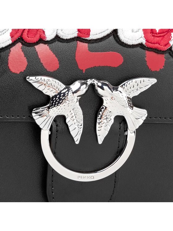 PINKO Pinko Дамска чанта Love Me Tender Forever Tracolla PE 18 PLTT 1P2134 Y4JB Черен
