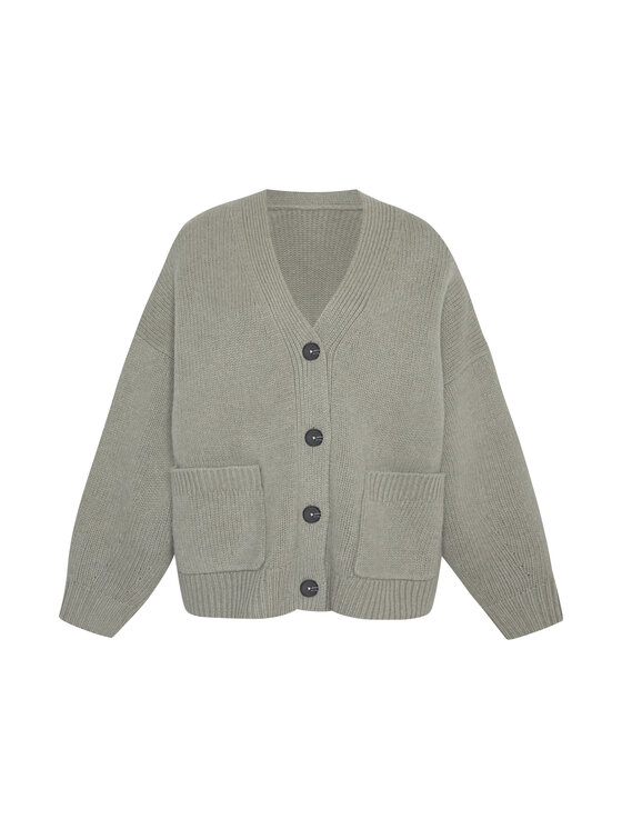Style Republic Style Republic Kardigan Mieszanka wełny i kaszmiru Zielony Oversize