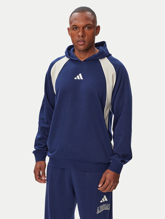 adidas Hanorac Seasonal Essentials Colorblock KF4195 Bleumarin Regular Fit